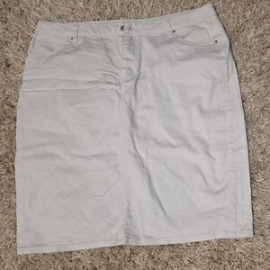 White Denim Skirt